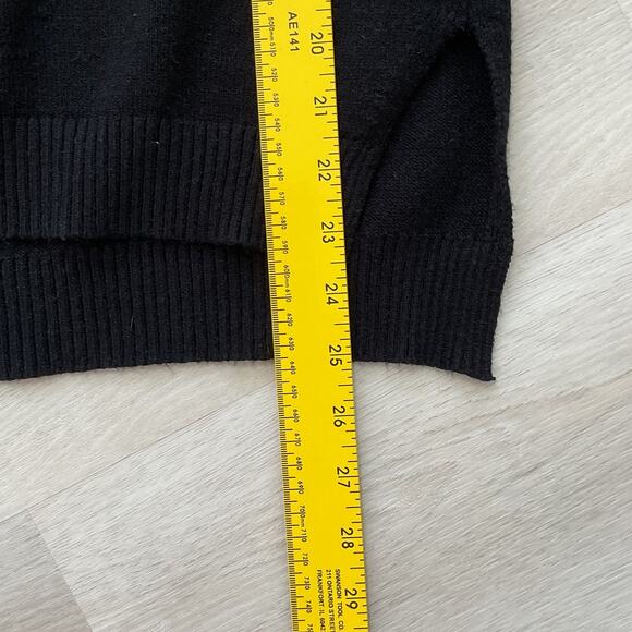 LOVE Sweater by Charlie B Black Long Sleeve Needle Felt Medium - Picture 10 of 12